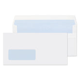 ValueX Everyday Envelopes DL White Wallet Window Self Seal 80gsm 110x220mm (Pack 1000) - FL2884